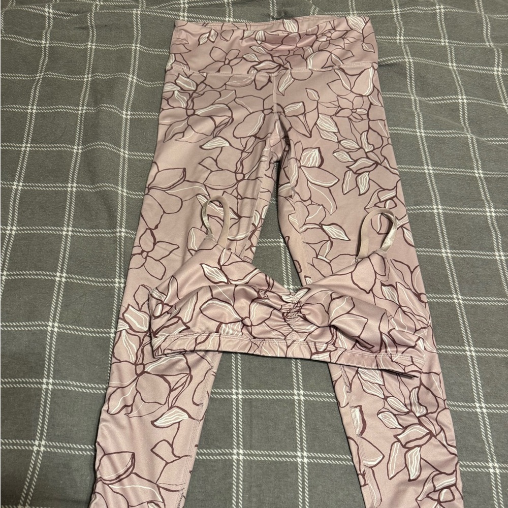 JoyLab Taupe Floral Leggings